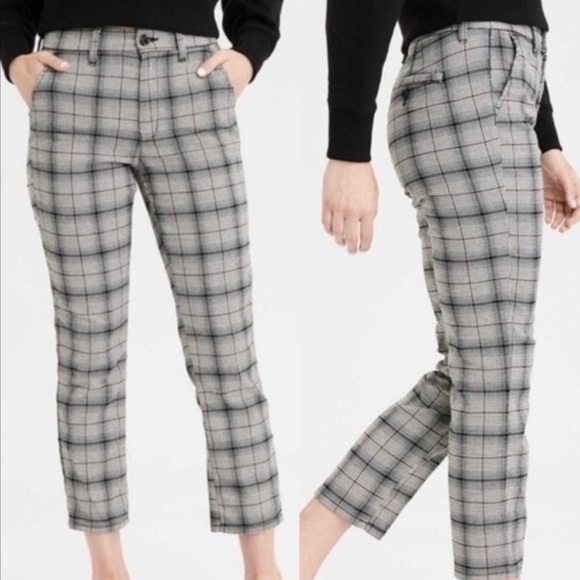 American Eagle-Ankle Plaid Spring Pants (Size:4) - Picture 1 of 10